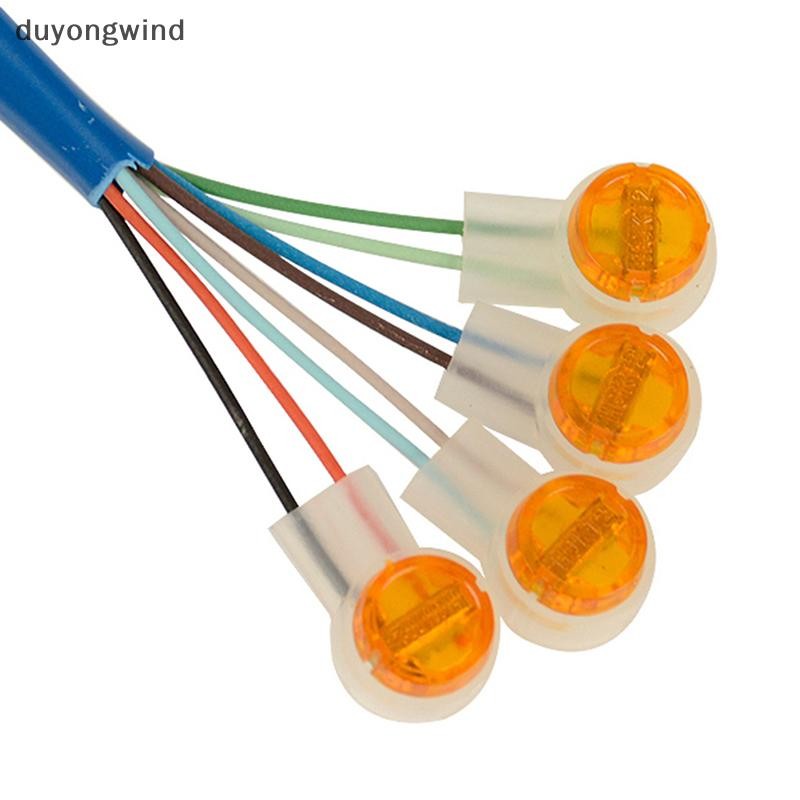 CTRICALVER Button Telephone Wire Connectors, Orange Clear UY2 Connector, Telephone Cable