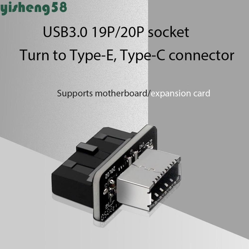 YISHENG USB 3.0 Internal Header 20pin to 19pin Male To Female 90 ...