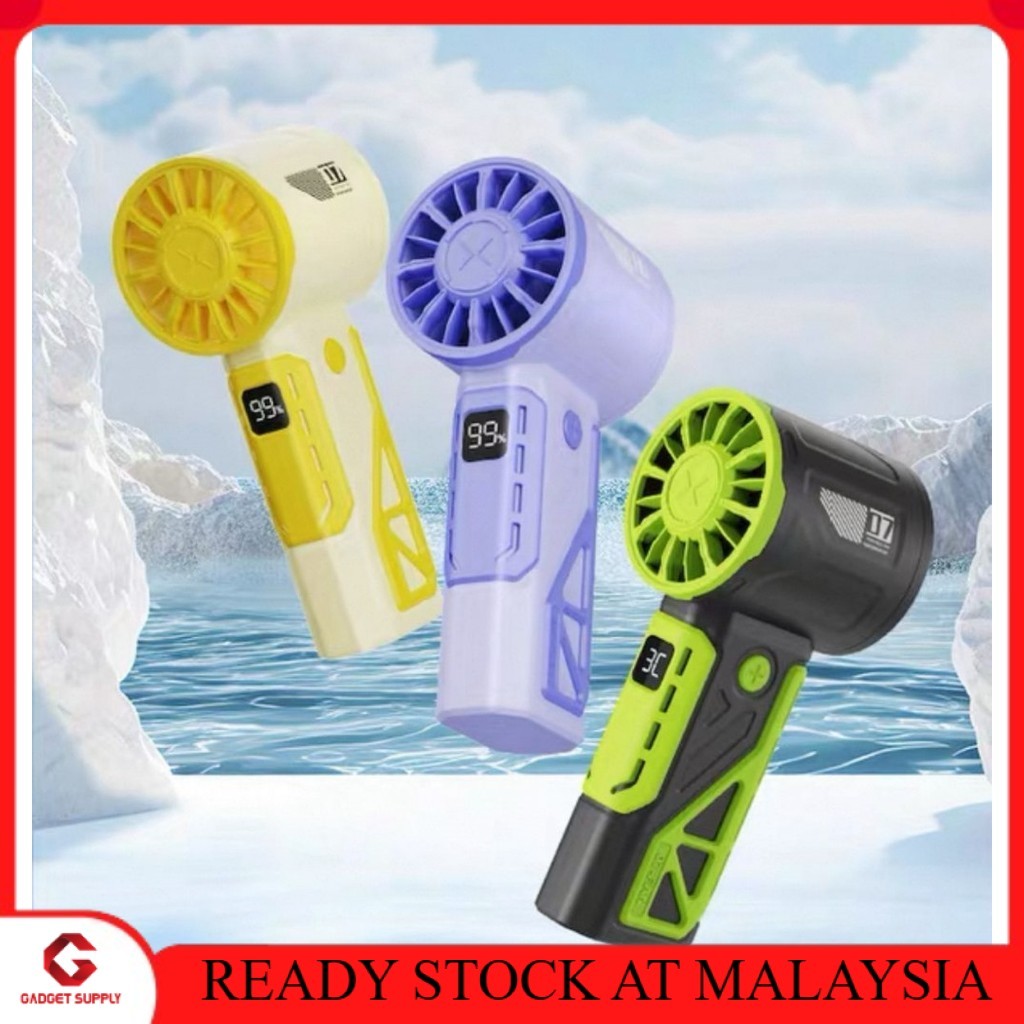 Pro Handheld Fan - 100 Speed Levels LED Display Strong Wind Long ...