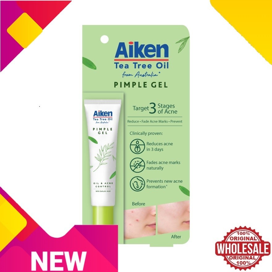 Tea Tree Oil Pimple Gel AIKEN 10g Gel Jerawat Minyak Pokok Teh 痘痘 粉刺护理 Shopee Malaysia