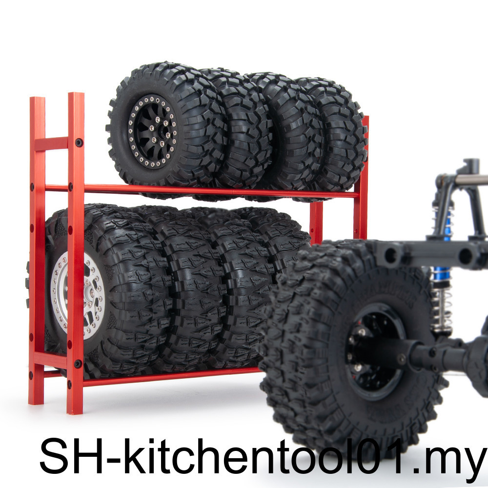 RCGOFOLLOW Aluminum Alloy Tire Rack Rc Tire Rack For 1/10 Axial FMS ...