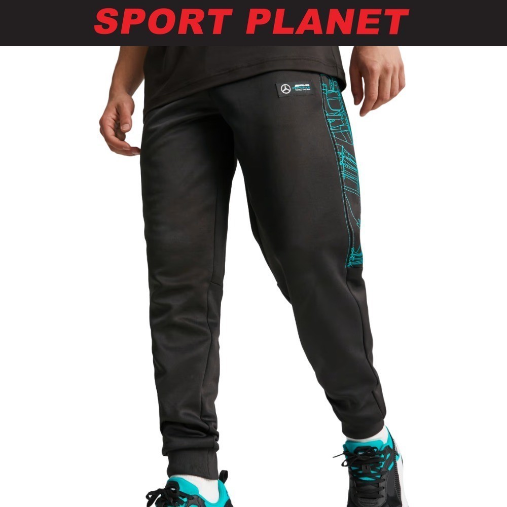 Puma Men Mercedes AMG PETRONAS MT7 Motorsport Tracksuit Pant Seluar lelaki 621142 01 Sport Planet R 04 Shopee Malaysia