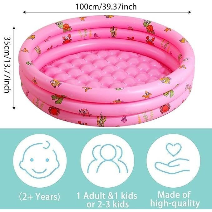 New Stock - 3 Rings Inflatable Swimming Pool Kolam Renang Budak Kolam ...