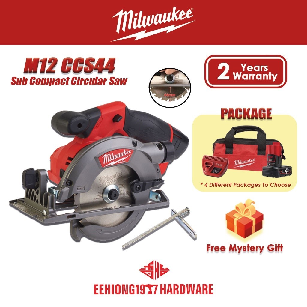 Milwaukee M12 CCS44 FUEL Sub Compact Circular Saw M12CCS M12CCS44 0 CCS44 401B M12CCS 401B CCS44 402B M12CCS 402B Shopee Malaysia