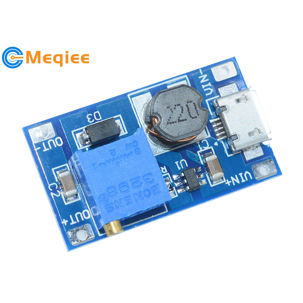 10PCS MT3608 DC-DC Boost Converter Module - 2V-24V To 5V-28V Step-Up Voltage Regulator, 2A Max