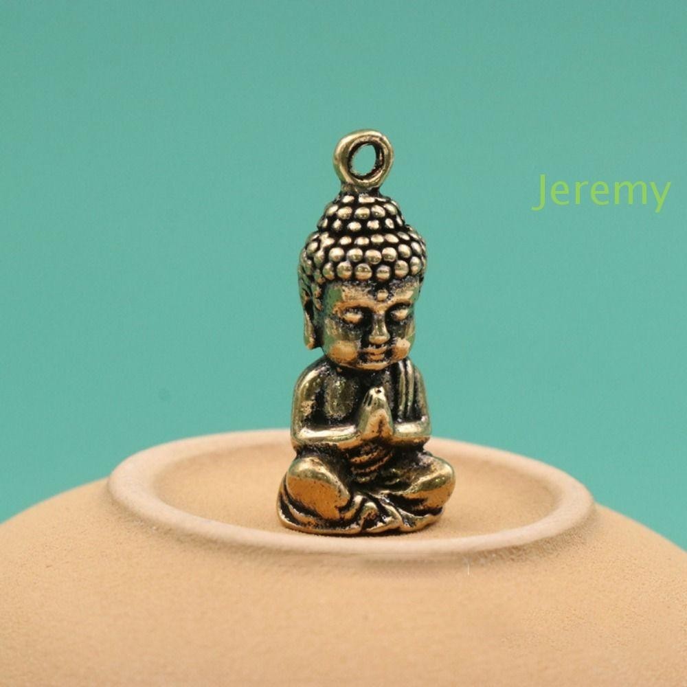 2x Messing Mini Antike Sakyamuni Buddha Statue Ornamente Meditation Sitzende Pose Reise Anbetung Attraktive Kleine Buddha Statue Figur