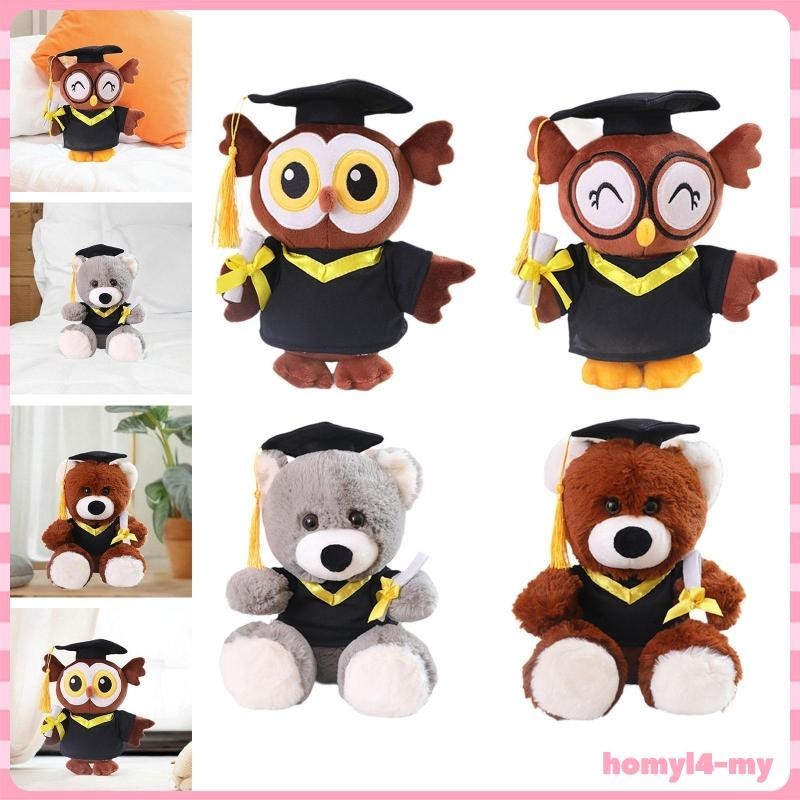 [HomyldfMY] Graduation Gift,Stuffed Bear Toy with Mini Gown Cap ...