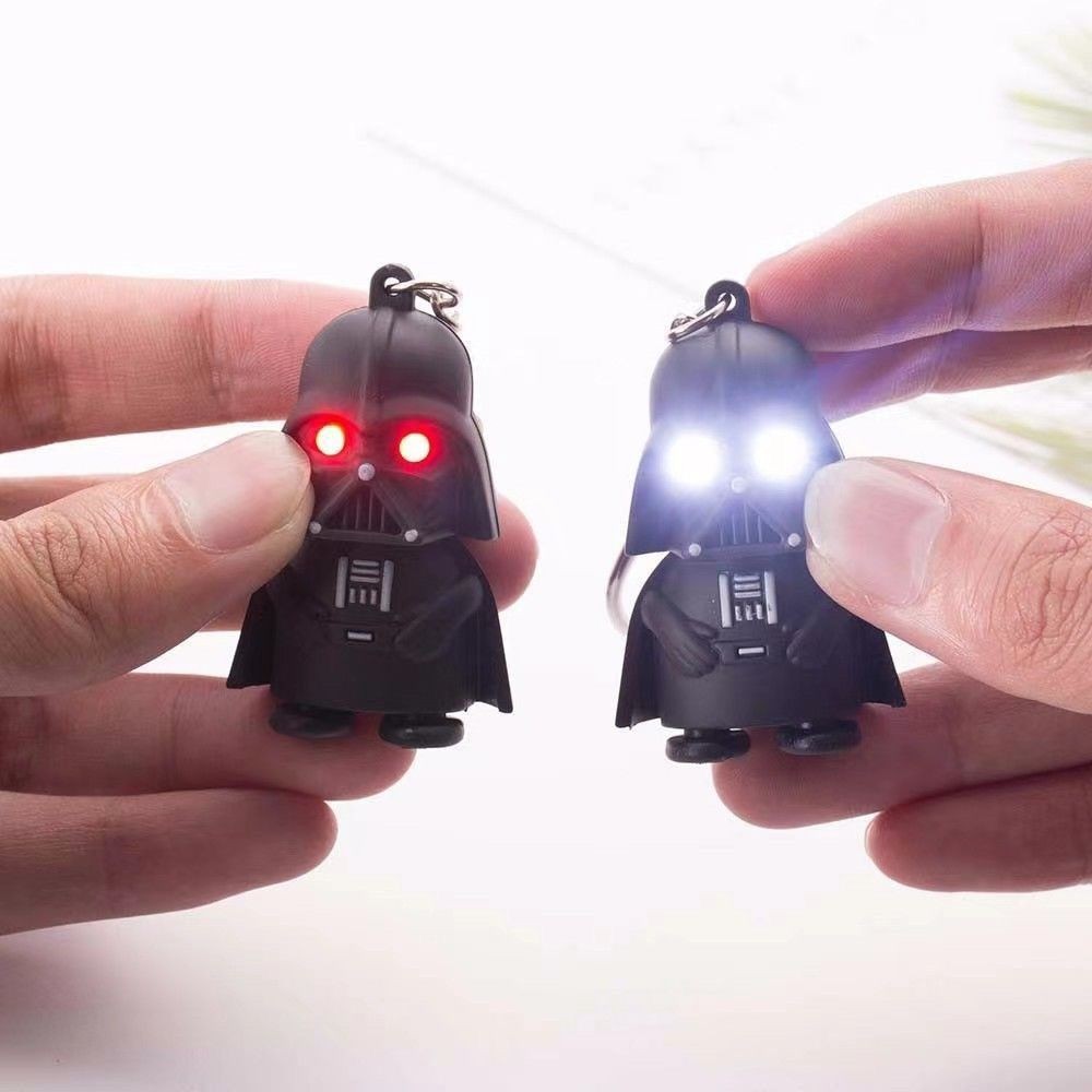 Black Warrior Luminous Sound Multi-Functional Keychain Cartoon ...