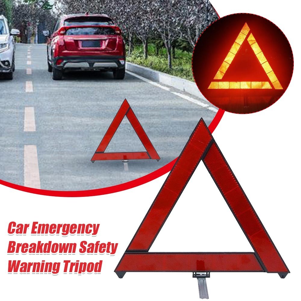 Car Triangle Reflective Warning Folding Fault Emergency Warning Sticker ...