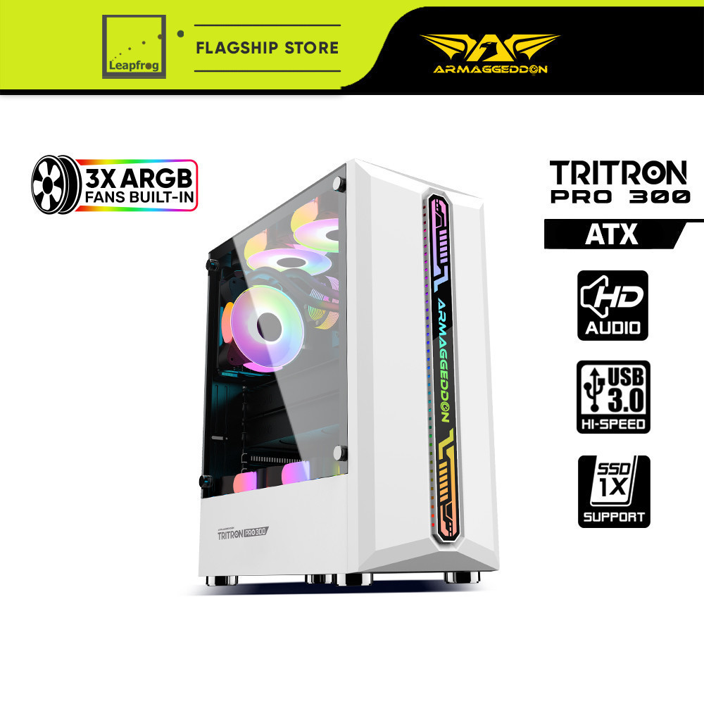 Armaggeddon Tritron PRO 300 ATX PC Gaming Casing Chassic | Free ARGB PC ...