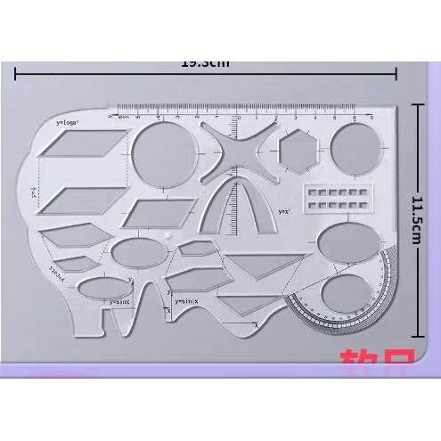 Student Geometric Ruler Circle Template for Drawing Rulers Tape Measure ...