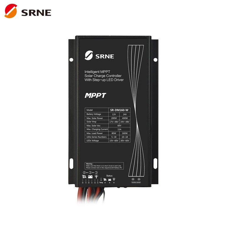 SRNE SR-DM160 12V 24V LED Driver Solar Charge Controller 15A ...