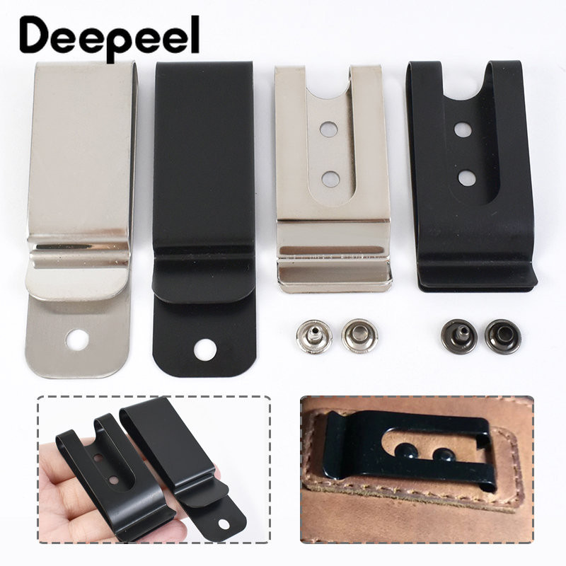 5Pcs Metal Buckles Double Holes Sheath Spring Clip Clasps Hooks for ...