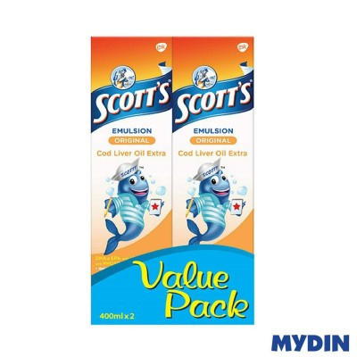 Scott’s Emulsion Cod Oil Original (400ml x 2) | Shopee Malaysia