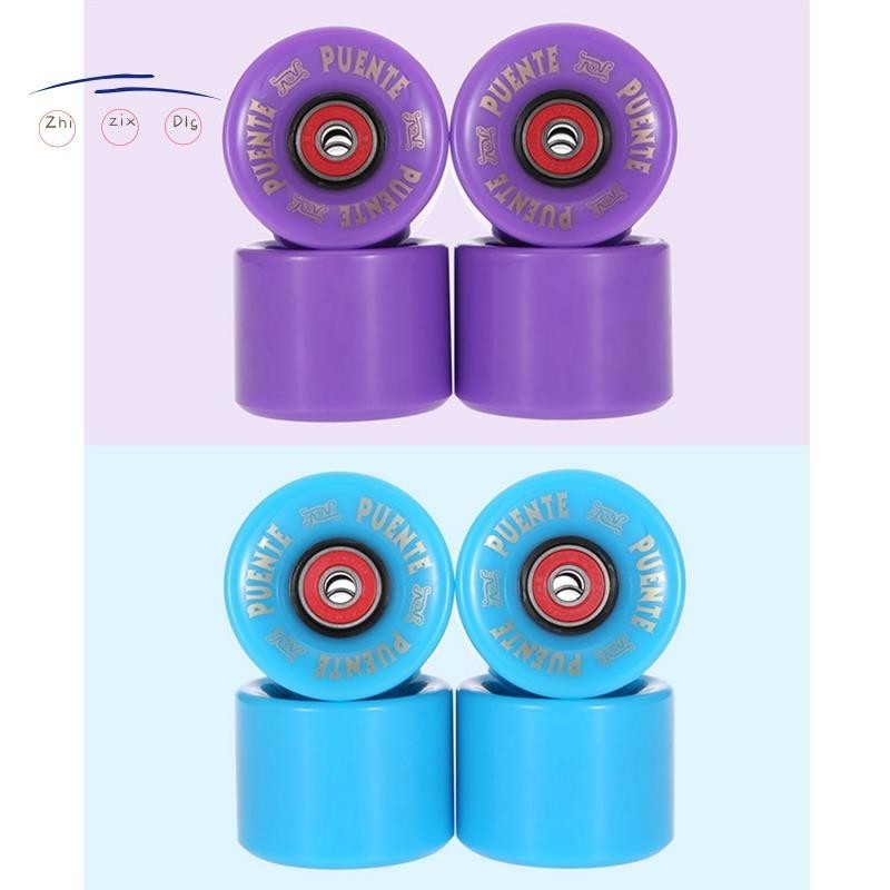 PUENTE 4Pcs Cruiser Skateboard Wheels PU Wheels Long Board Cruiser ...