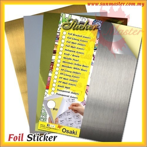 A4 Inkjet Sticker | A4 Foil Sticker | Silver Sticker | Gold Sticker ...