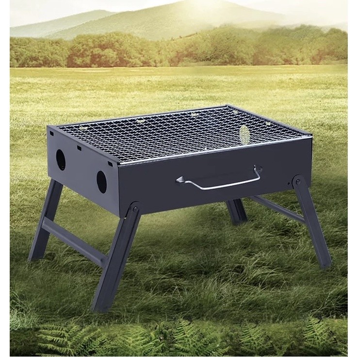 BBQ Pit Portable Barbecue Grill Rack Portable Foldable BBQ Pit | Shopee ...