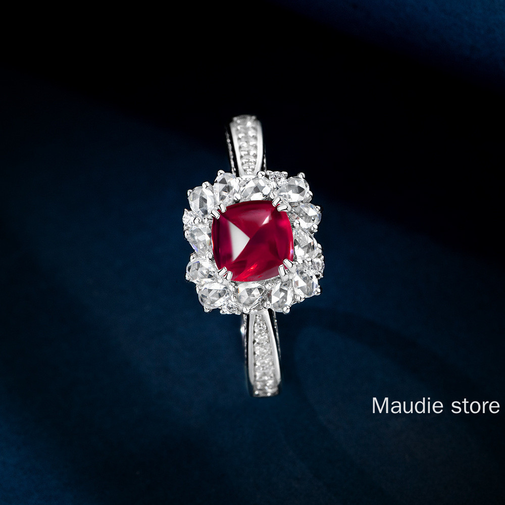 Lab Grown Ruby Ring Size 411 Elegant Retro 100 Sterling S925 Ruby