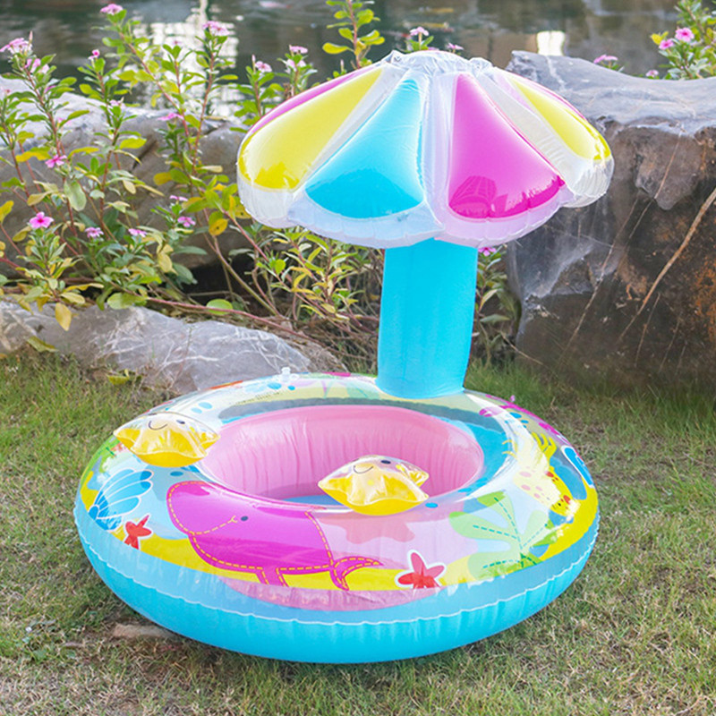 Fause Baby Floats Swim Mushroom Seat Ring Summer Out Pool Toy Thicken 