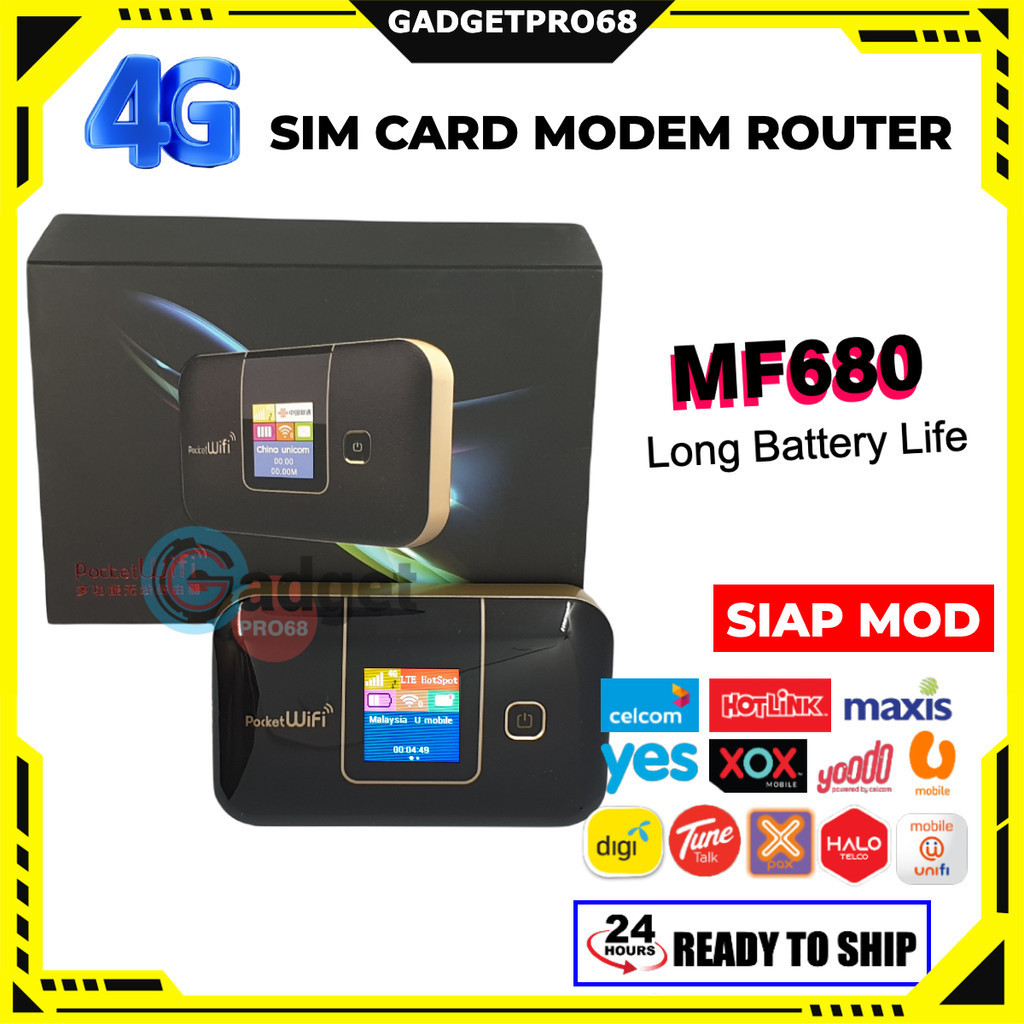 4G LTE Pocket WiFi Router MF680 CP2004 Portable Modem Router Sim Card ...