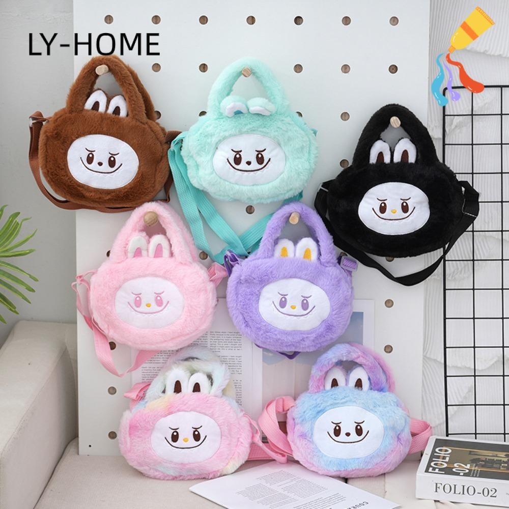 LY-HOME Labubu Plush Bag, Large Capacity Portable Shoulder Bag, Cartoon ...