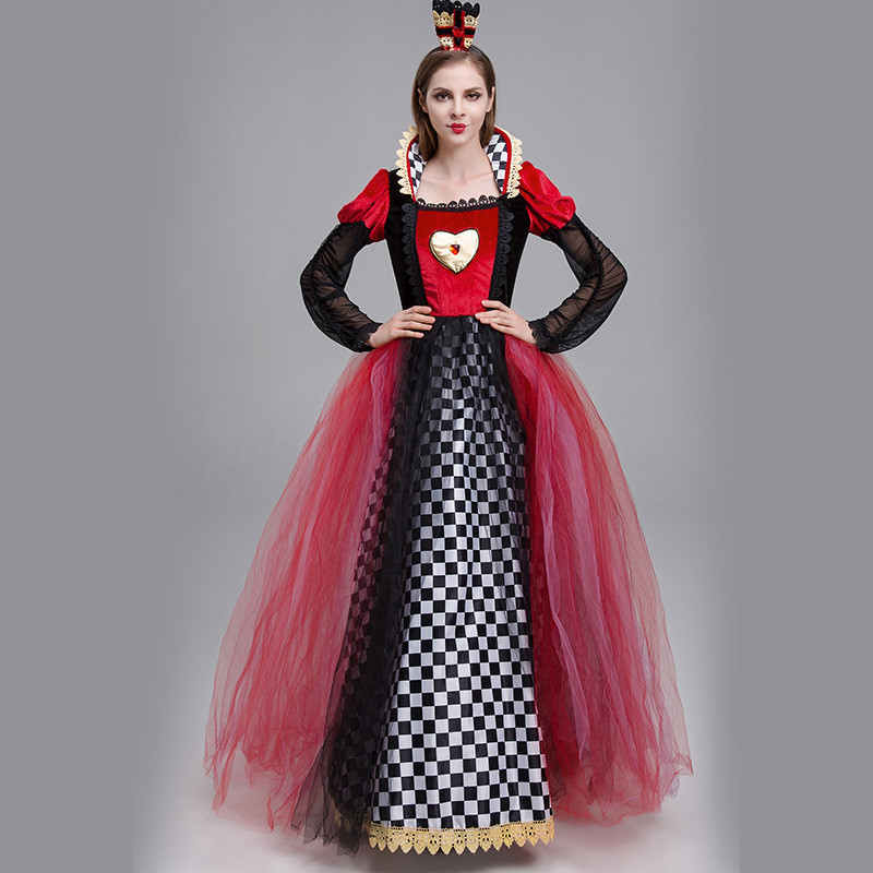 Halloween Costume Alice in Wonderland Queen of Red Costume Queen of ...