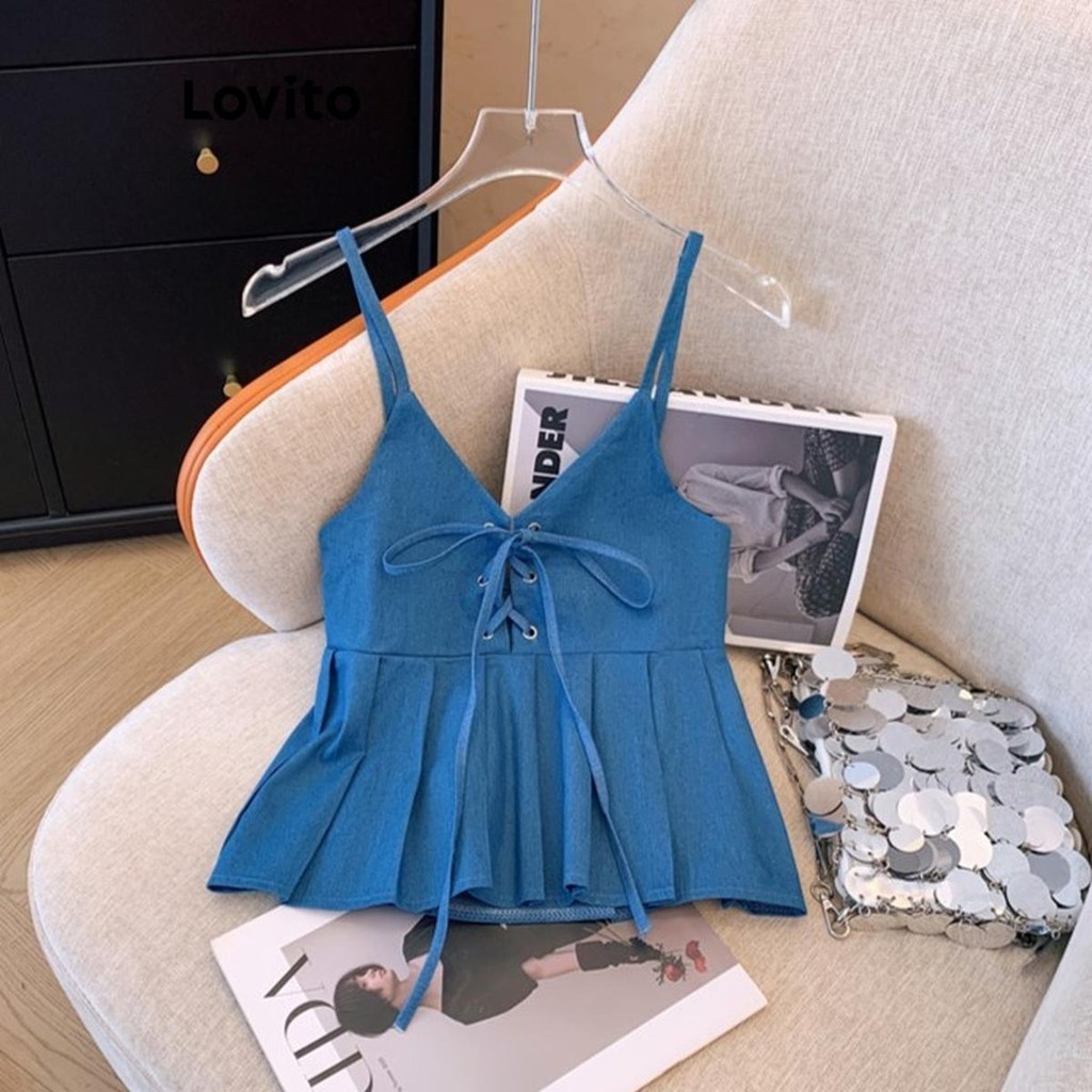 Women's Denim Romper Shorts – Summer Sleeveless Tie-Front Jean Jumpsuit With Pockets