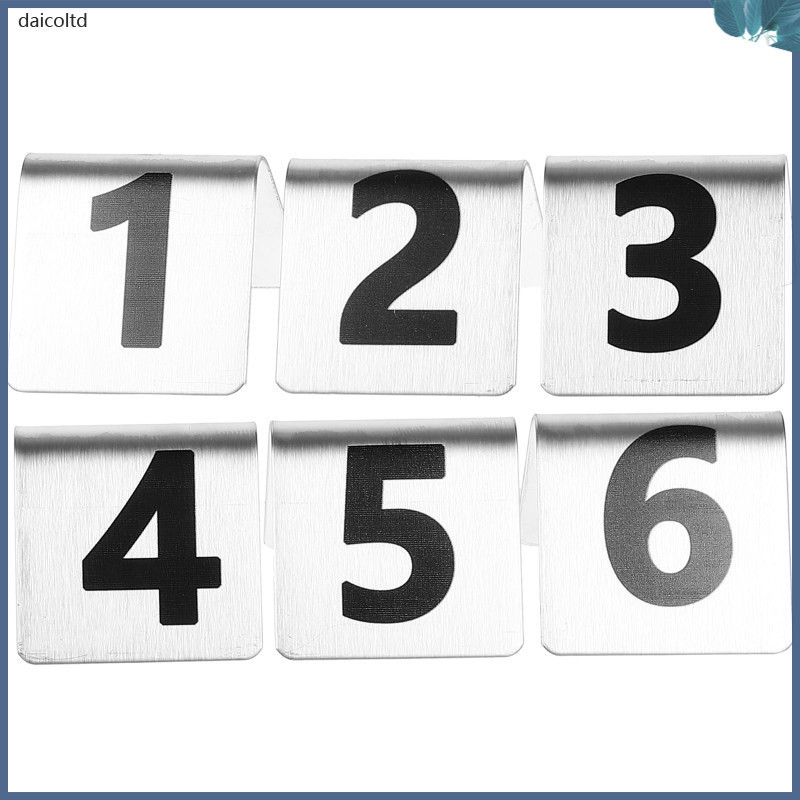 Number Sign Stand Food Tent Table Cards Stainless Steel Wedding Signs ...