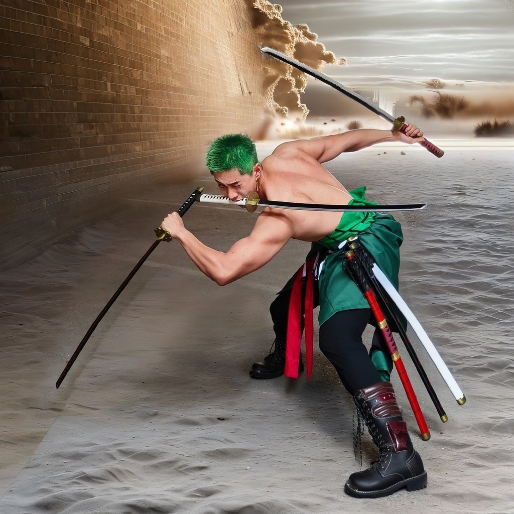 One Piece Zoro cos clothing Wano Zoro two years later straw One Piece ...