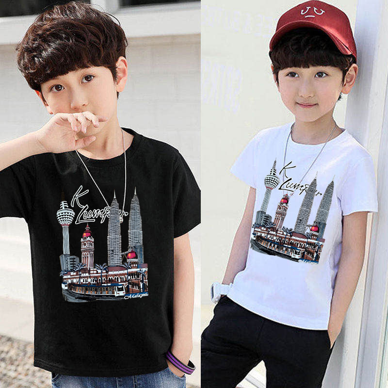 Kid T-Shirt KLCC Twin Tower Malaysia Printed Kids T-shirt Malaysia ...