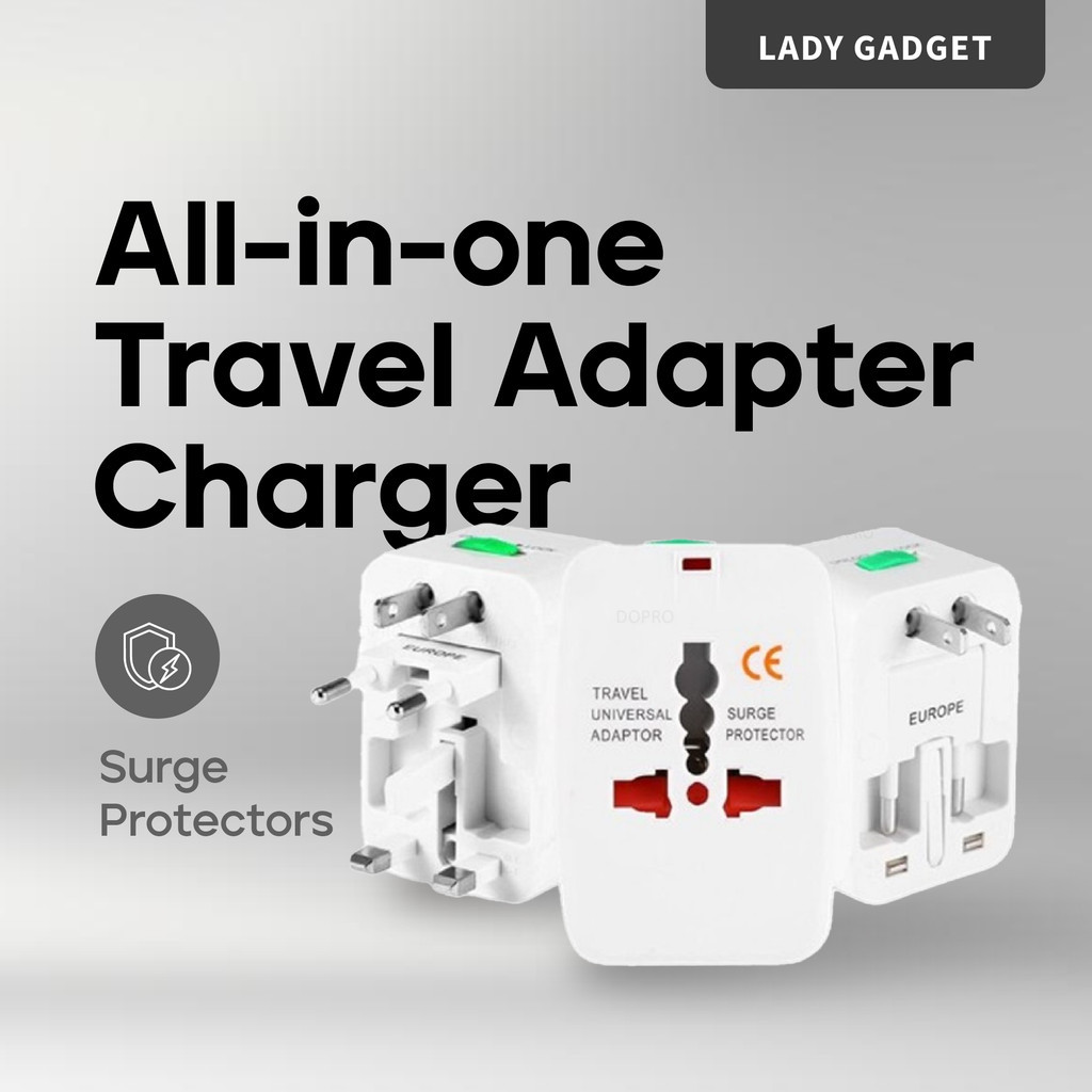 Worldwide Universal International Travel Adapter All-in-one Charger ...