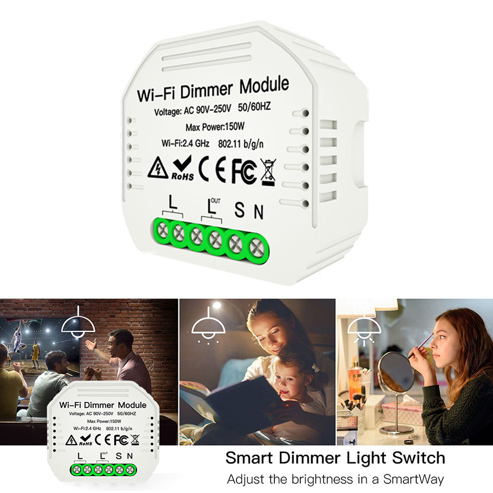 [innersetting.my] 1 Gang DIY Mini LED WiFi Dimmer Module Tuya 1 Way