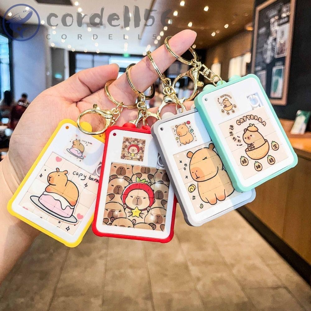 CORDELL Capybara Key Chain, Huarong Road Cartoon Capibara Jigsaw ...