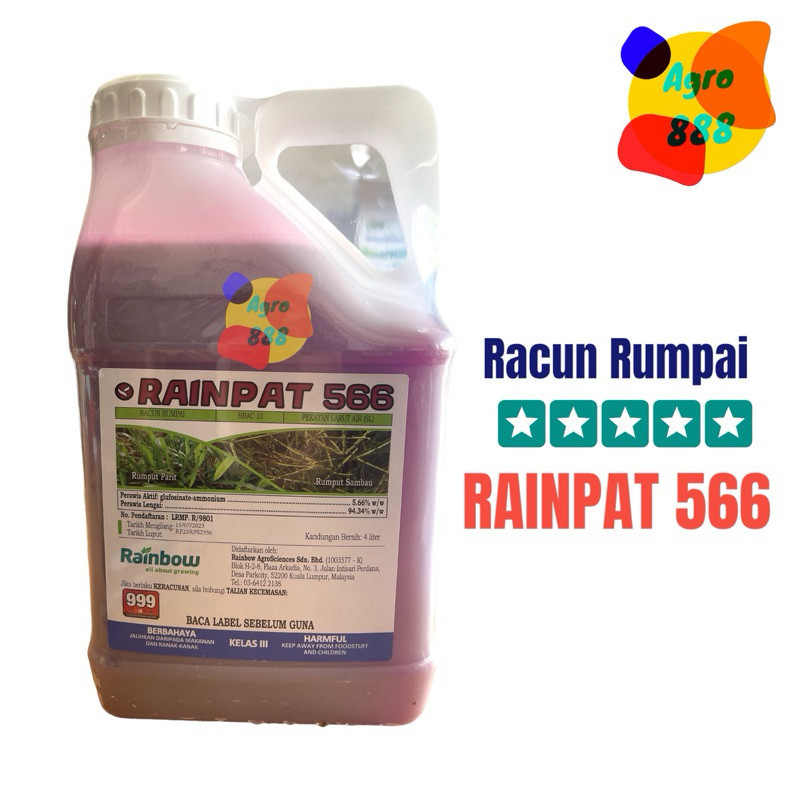 RAINBOW Rainpat 566 Racun Rumpai Bersifat Sentuh 4 Liter/Ready stock ...