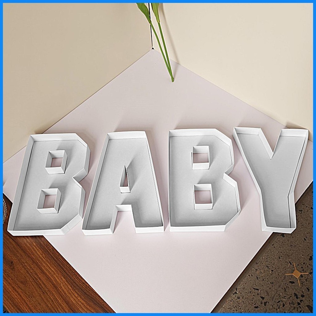 Baby Letters for Charcuterie Board Fillable Cardboard Baby Letter Boxes ...