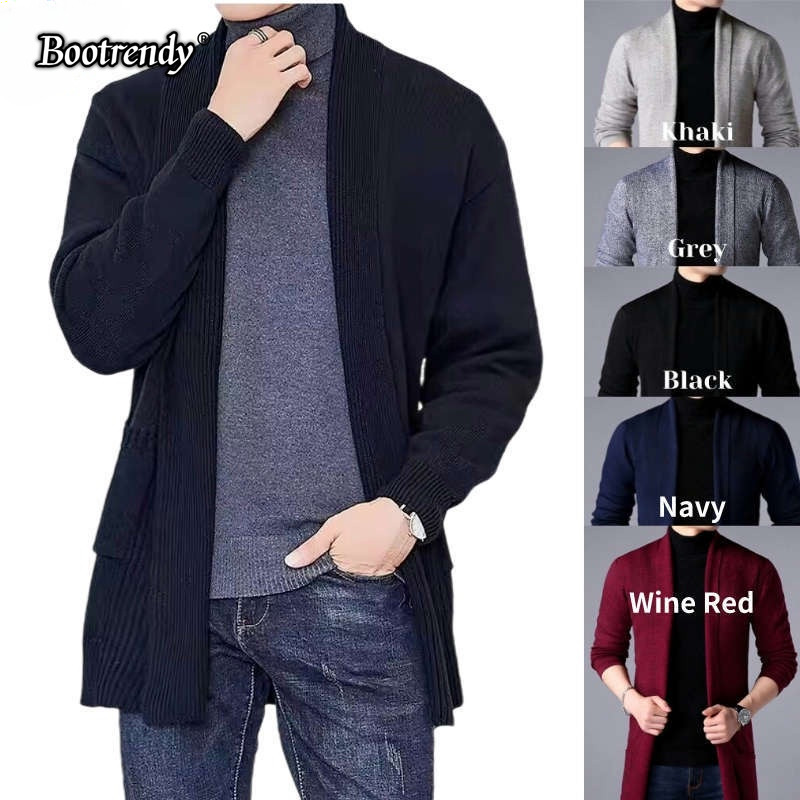 Men's Open Front Cardigan Cape - Fringe Knit Shawl Wrap Poncho For Casual Wear