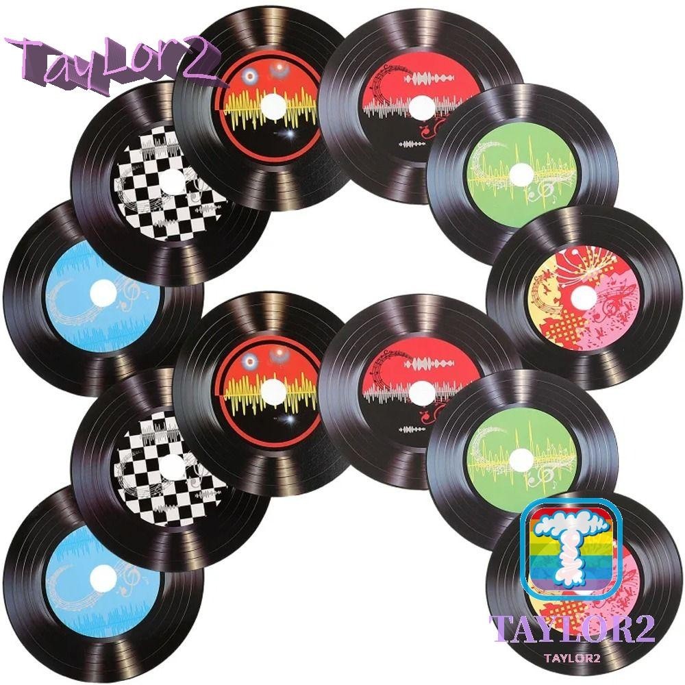 ATAYLOR 20pcs Vinyl Record Decoration, Colorful Retro Record Wall Decal ...