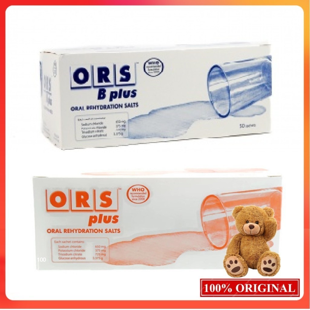 ORS B Plus Oral Rehydration Salts Original/Orange (50's/box) | Shopee ...