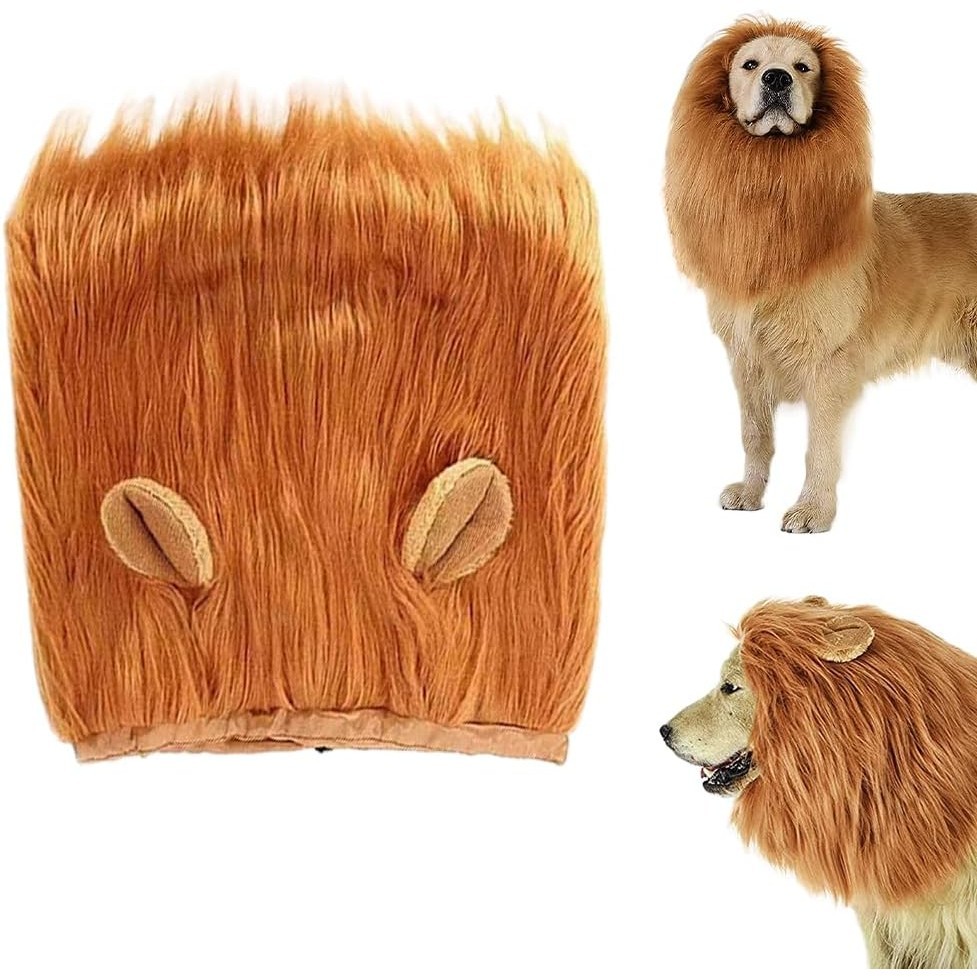 Lion Mane for Dog, 2024 New Dog Lion Mane Costumes, Realistic Lion Wig ...