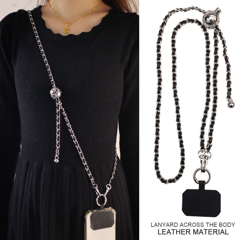 Mobile Phone Lanyard Cross-body Can Shoulder Long Leather Adjustable ...