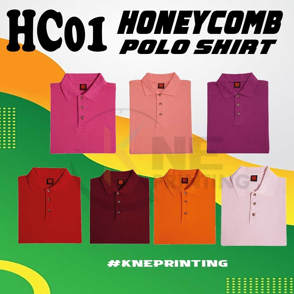 Oren Sport HC01 Honeycomb Collar Polo Shirt Short Sleeve Unisex ...