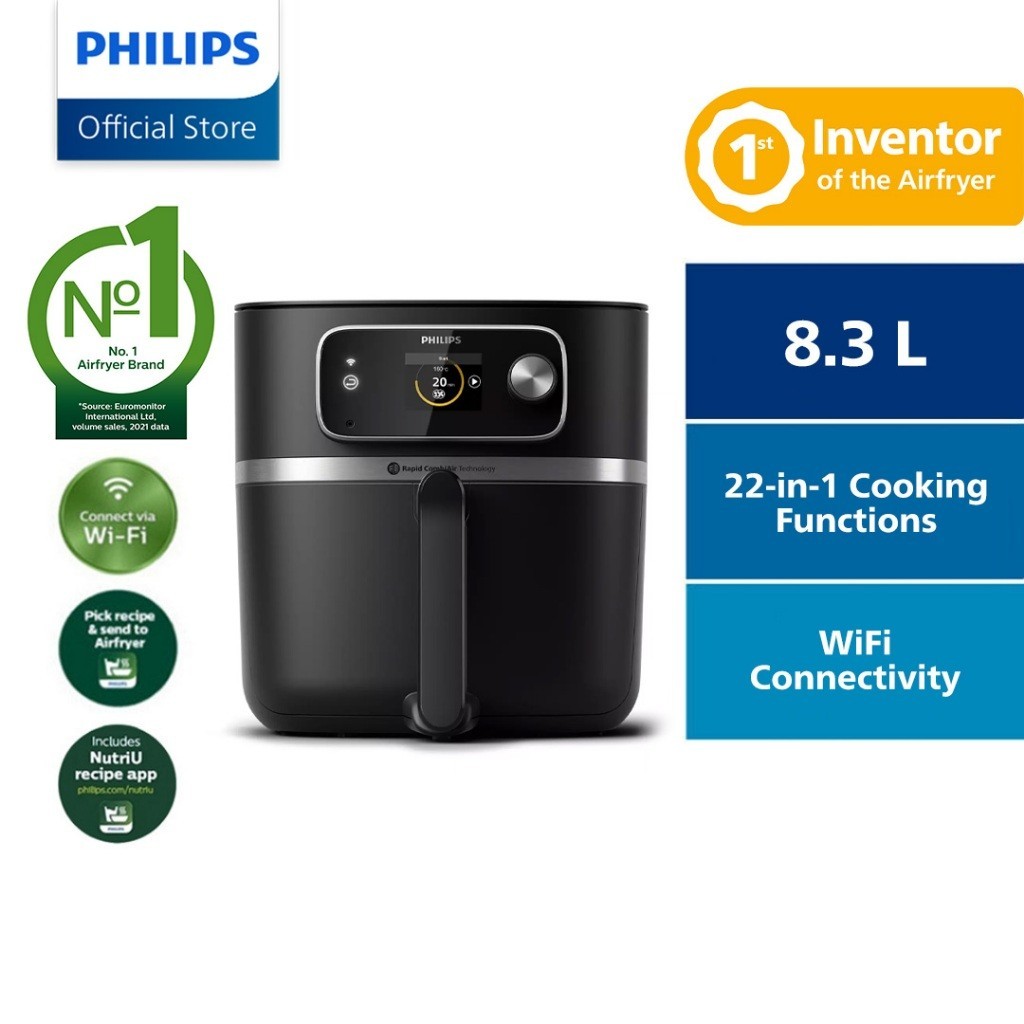 PHILIPS 7000 Series 22-in-1 Airfryer Combi XXL Connected - HD9880/90 ...