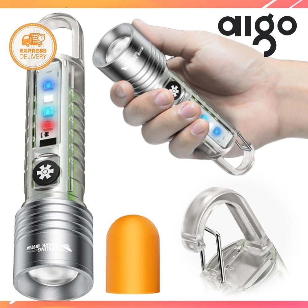 Zoomable Flashlight USB Charging IPX4 Waterproof - LED Torch for Power ...