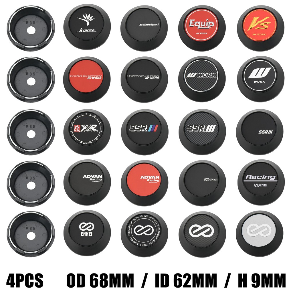 JDM Car Styling Sport Rim Cap 68mm WORK VS EQUIP MEISTER Wheel Center ...