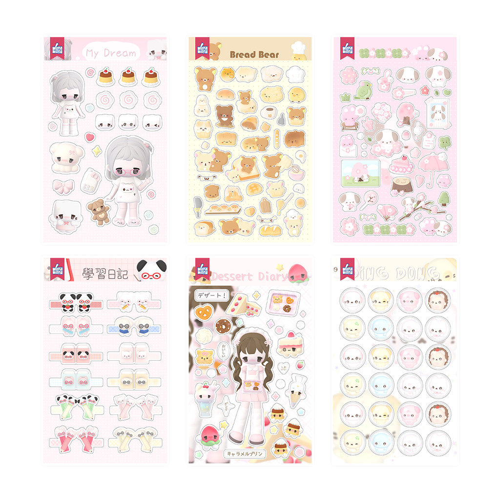 3d Bubble Stickers Three-Dimensional Character Stickers Cute Handbook ...