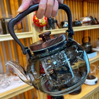 High Borosilicate High Temperature Resistant Glass Teapot Cooking 