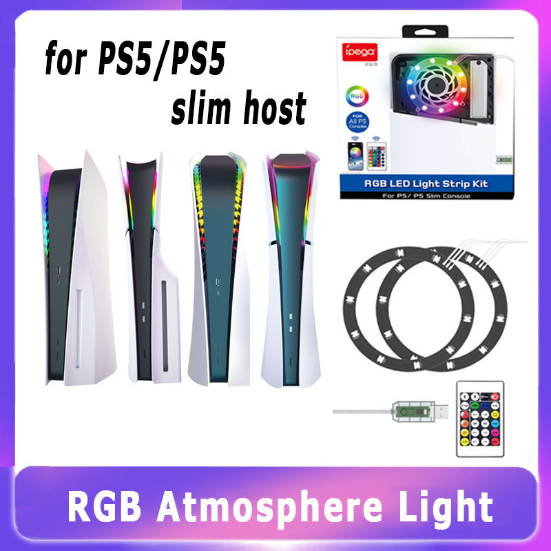 RGB LED Light for PS5/PS5 slim console 8-Color Atmosphere Light PS5 RGB ...