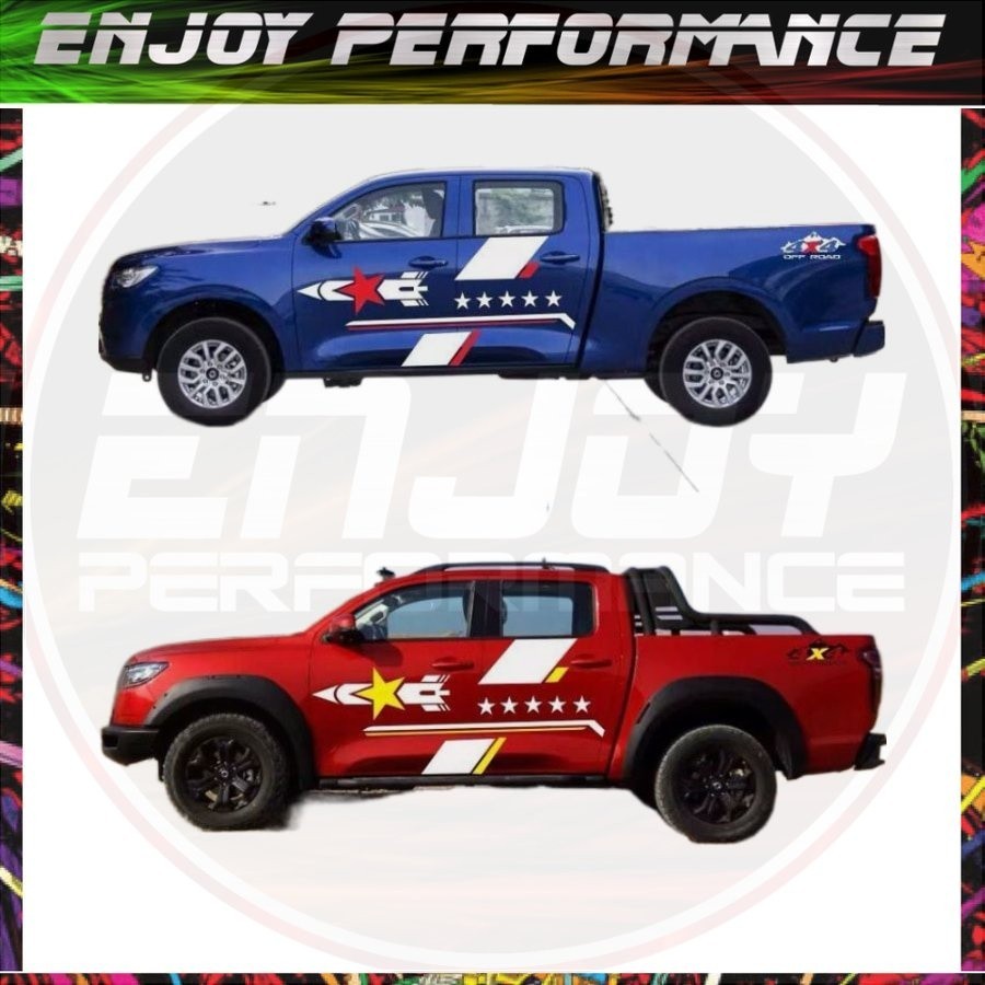 2pcs Pick-up Truck Body Door Graphics Sticker Decal Vinyl for For Ford ...