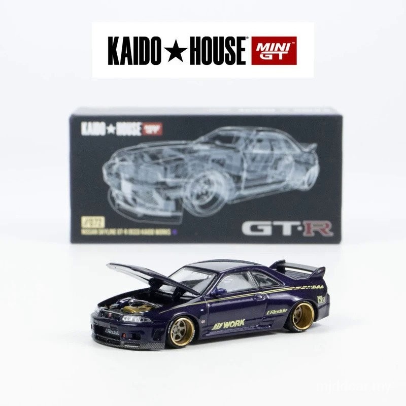 Kaido House 1:64 MINIGT Skyline GTR R33 Purple Kaido Works V1 KHMG ...