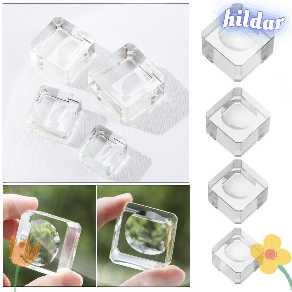 HILDAR Crystal Sphere Base Transparent For Ball Square Glass Holder ...